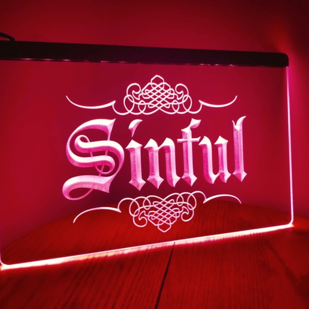 Christmas light LED sign new 9x12 mancave basement